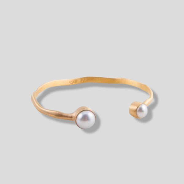 Double Pearl Cuff | Gold