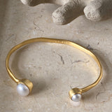Double Pearl Cuff | Gold