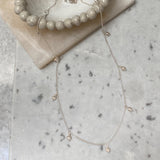 Pearl Pom Necklace | Silver