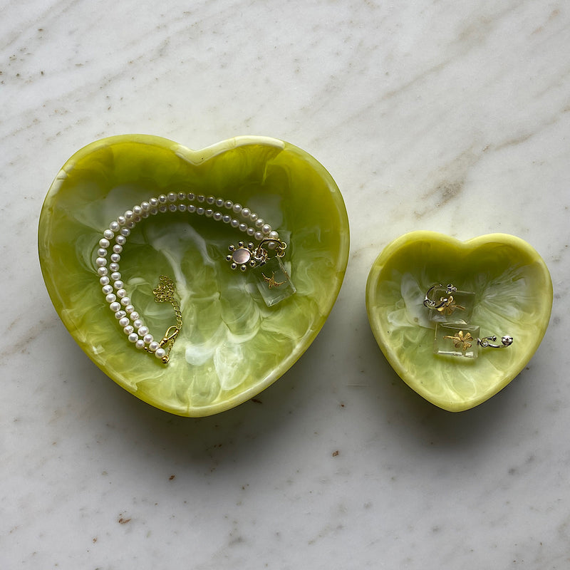 Heart Jewellery Dish | Lime