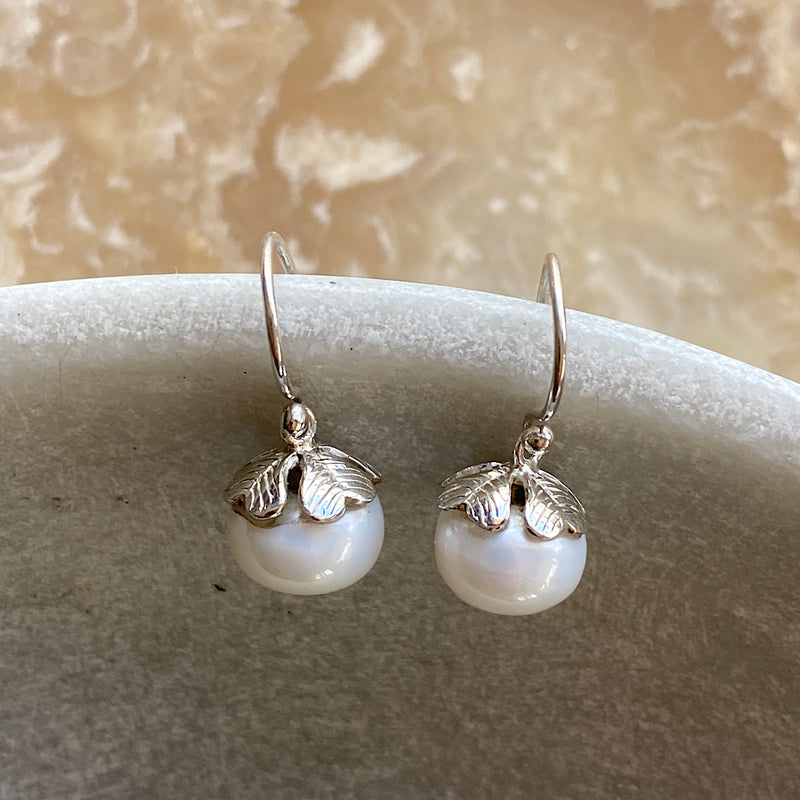 Pearl Clover Drop Earrings