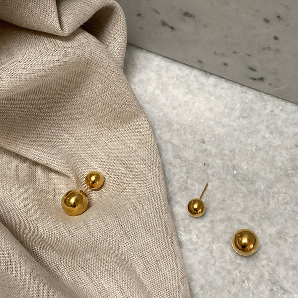 Double Bubble Stud | Gold Plated