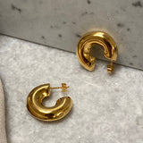 Balloon Hoop Earrings | Gold Plated