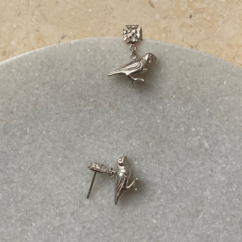 Save The Bird Earrings | Silver