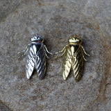sterling silver cicada pendant brooch pin