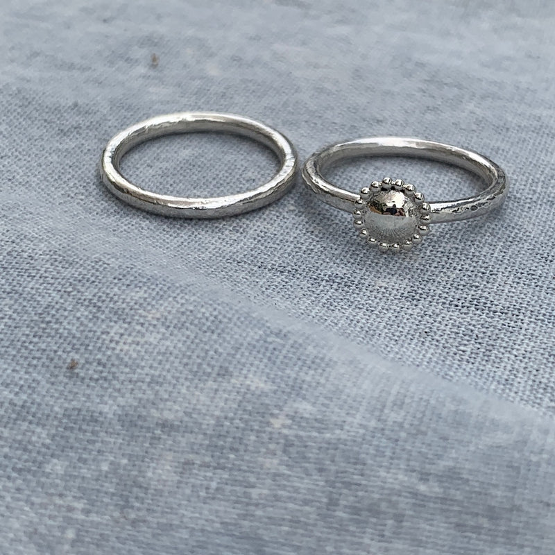 sterling silver debra stacker ring