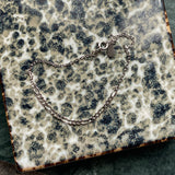 sterling silver figaro chain bracelet