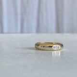 eye spy gold ring band with inset clear cz crystal