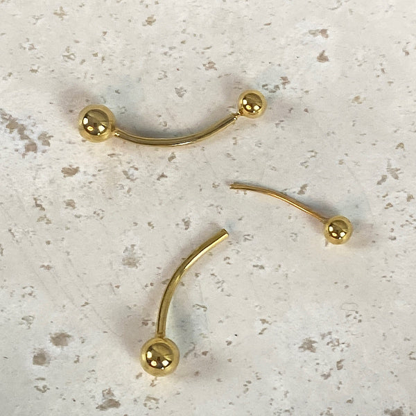 Bubble Bar Earrings | Gold Plated