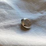 Modern Silver Donut Ring