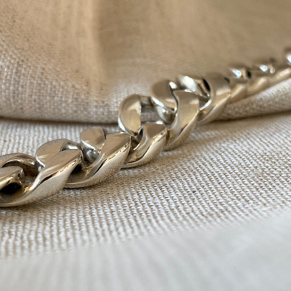 Chunky Sterling Silver Chain Bracelet