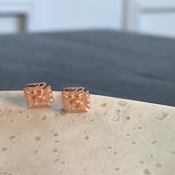 Mira Curve Earrings | Rose Gold Plated
