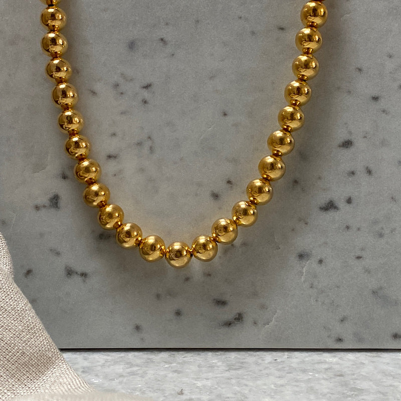 Bubble Gold Plated Necklace | 10mm