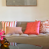 Ocelot Cotton Velvet Cushion Cover | Watermelon & Maple