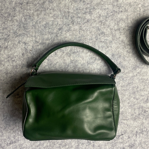 Mascerati Small Leather Bag | Emerald