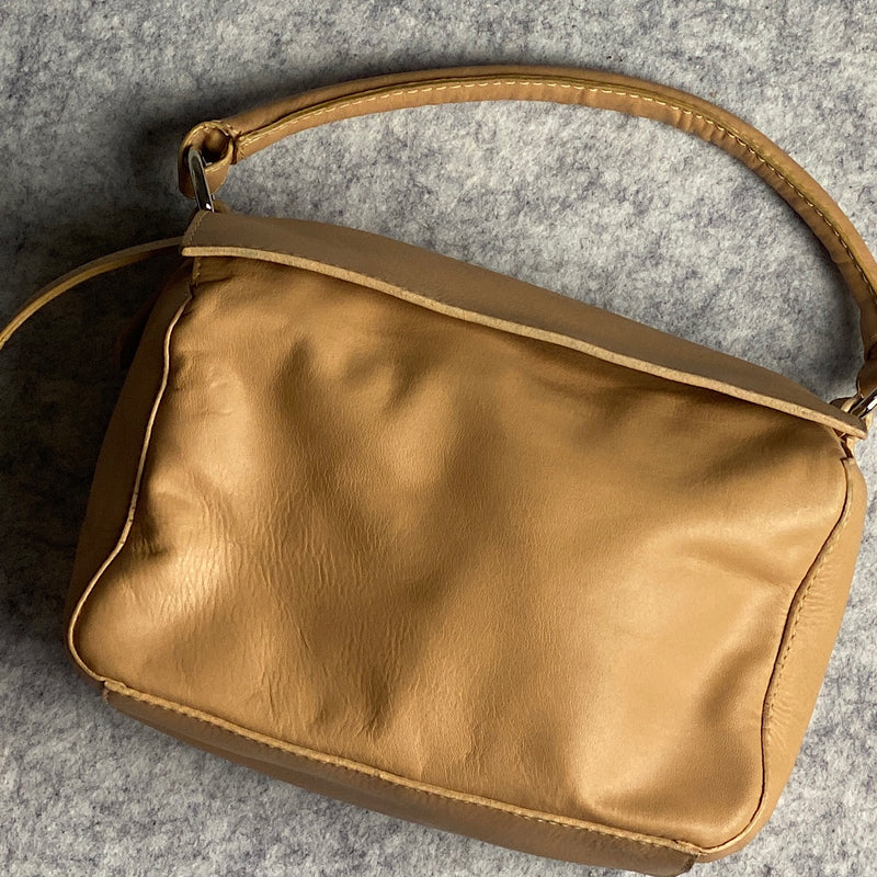 Mascerati Small Leather Bag | Cream
