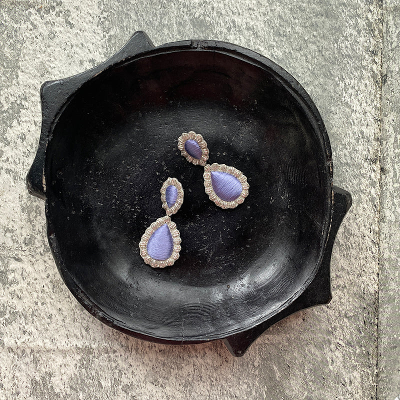 Giant Gem Earrings | Lilac