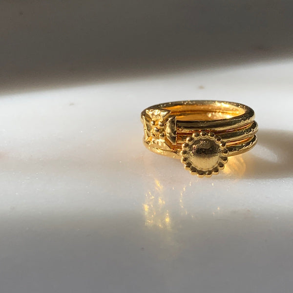 mira gold stacking ring 