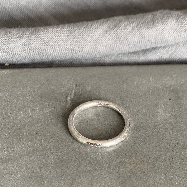 plain sterling silver stacking ring