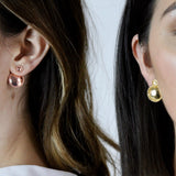 debra textured ear jackets earrings in rose gold by jim and jane sydney